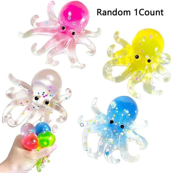 Octopus Squishy Toy Sensory Stress Relief Fidget Ball for KidsAdults Ideal for Classroom Prizes Party Favors Holiday Gifts Z260521