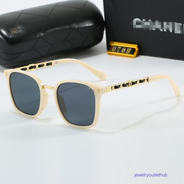 Designer sunglasses channels Sunglasses Eyewear Plain Black Frame Glasses Square Frame Glasses for Women Face Slimming Flat Glasses Frame cc sunglasses