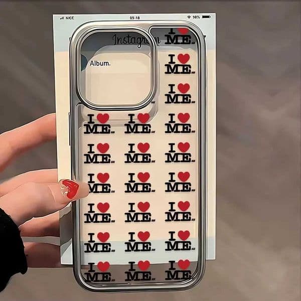 Fashion I Love ME Red Hearts Phone Case For iPhone 17 Air 16e 16 Pro Max 15 14 Plus 13 12 11 Shockproof Silicone Back Cover Z260521