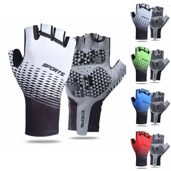 Cycling Gloves Mens Summer Sports Sunscreen Breathable Sweat-absorbent Half Finger Bicycle Gloves Men and Women Riding Glove L260521