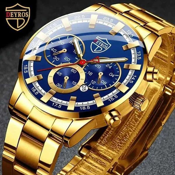 Fashion Mens Watches Business Stainless Steel Quartz Wrist Calendar Date Male Casual Sports Luminous Clock H260521