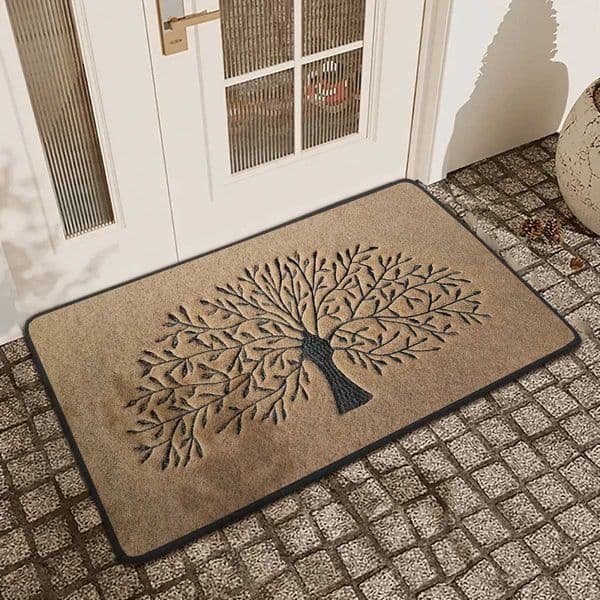 Simple crystal velvet floor mats entrance door mats household foot mats entrance door mats bathroom absorbent matsT260521