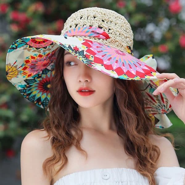 Womens Summer Bucket Folding fashion Straw Hat Panamas UV Protection Sun Visor Seaside Beach Hat Summer Hats 260516