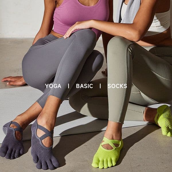 Women's Yoga Cross Straps, High-Quality Seamless Professional Non-Slip Beginner Pilates with Grip, Wholesale Sports Socks