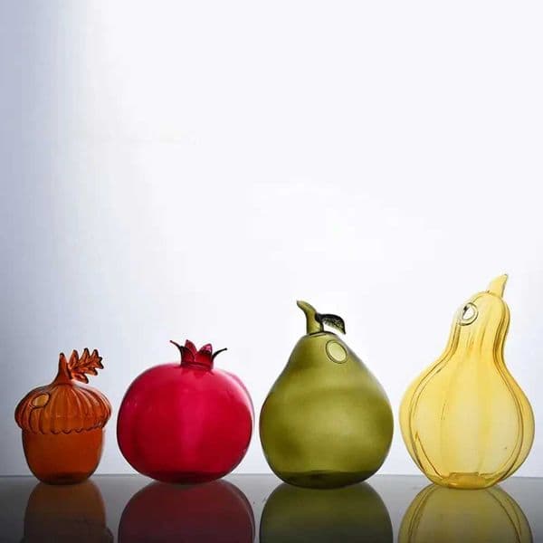 Pomegranate Pear Pomegranate Zucchini Shaped Glass Vase Fruit Vase Creative Aromatherapy Bottle Vase Home Decoration Flower Vase L260521
