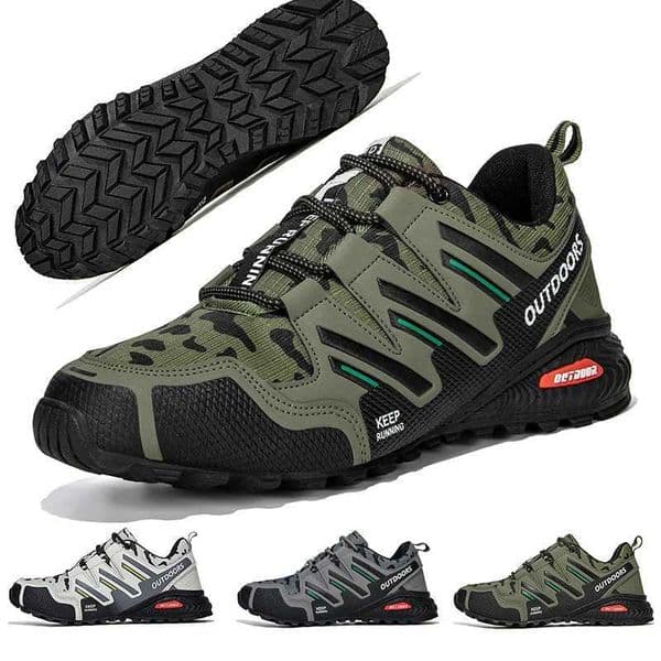 2025 New Men Hiking Shoes Outdoor Waterproof Sports Shoes Comfortable Leather Hiking Training Boots Large Size Tactical Shoe Men C260521