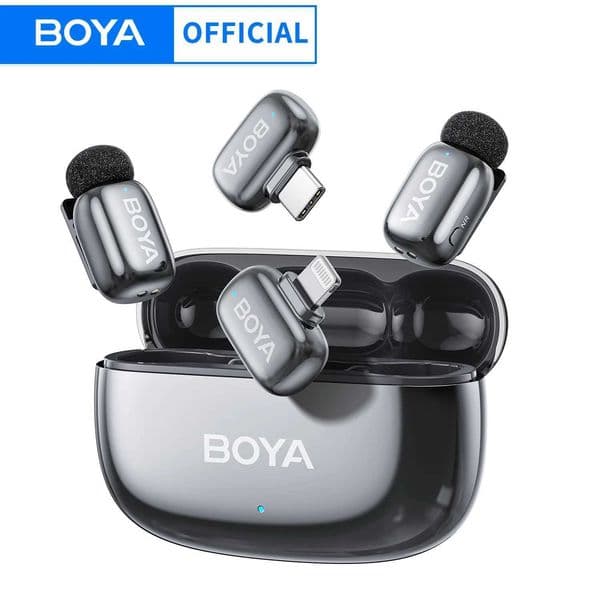 BOYA Mini 2 Wireless Lavalier Microphone AI Noise Reduction Mini Mic for iPhone 6-14/15-17 USB-C Android Phone Video Recording T260521