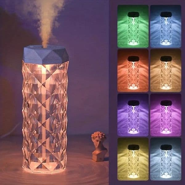 1PC Colorful USB Crystal Humidifier 5001000ml Large Capacity Air Humidifier Portable Room Office Desktop Humidifier 260521