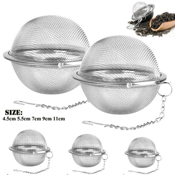 1-5pcs Stainless Steel Tea Infuser Sphere Locking Spice Tea Ball Strainer Mesh Infuser Tea Filter Strainers Kitchen Accessories 260520