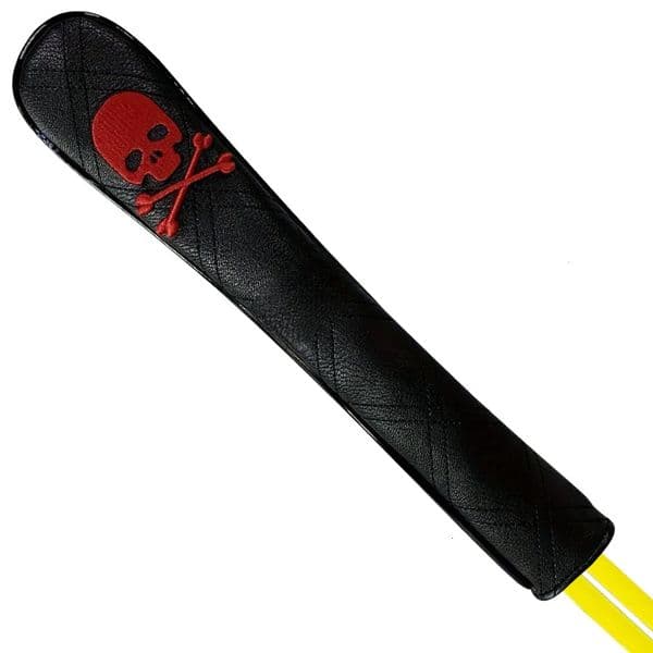 2026 New Skull Leather Cover Golf Headcover For Alignment Stick Hold At outdoor Least 2 Sticks Free Shipping 02