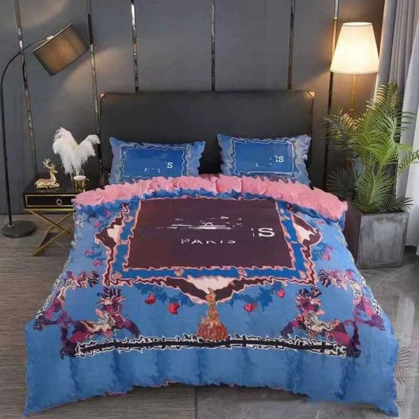 vintage floral bedding set fitted sheet double size quilt cover 200*230cm horse designer mens bed sets fashion home textiles unisex