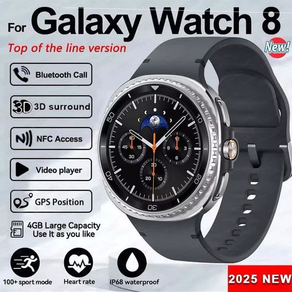 Classic Watch 8 Smart Watch Men and Women HD AMOLED Voice Call NFC GPS Tracker Sports Watches Custom Dial For Galaxy Wacth 8