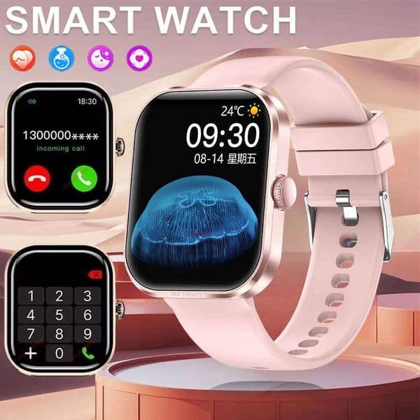 2025 New Bluetooth Call Message Reminder 24Hour Health Monitoring Voice Assistant Smart Watch Gift for Men and Women