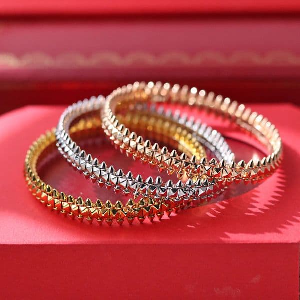 classic spring Bracelets Women Bangle Designer screw Bracelet Luxury Jewelry Titanium steel love jewelry designer for woman 18k Gold Plated Bullet Head Bangle