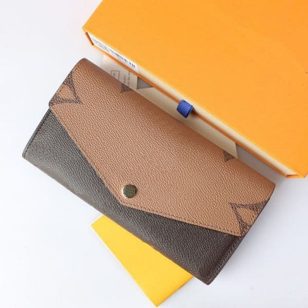Top Fashion Official Designer Monogram Pattern Pouches Pockets Genuine Leather Mylockme Wallet Card Holder Bags Purse for Women Men