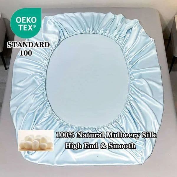 cologne 2026 Natural 100% Mulberry Silk perfume Fitted Sheet Luxury Mattress Single Double King Queen High End Bed Cover Customized Size Free Shipping 8