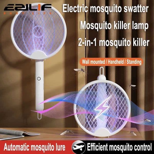 Home electric mosquito swatter with retractable folding and automatic mosquito trap wall mounted silent mosquito killer lampZHR260522