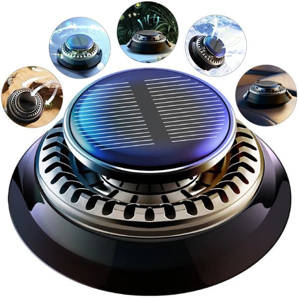 Solar Car Air Freshener Rotating Car Aroma Car Essential Oils Diffusers Deodorizing Interior Accessories 260520