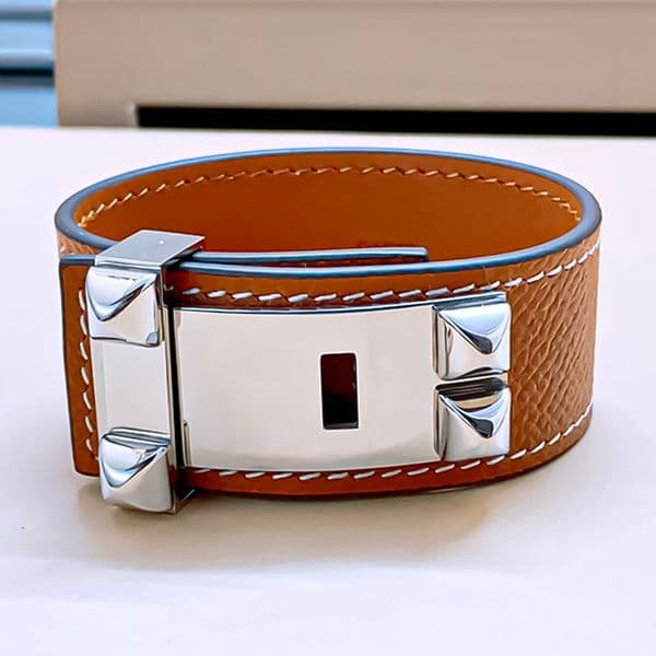 Designer Bracelet for Women Stainless Steel 18K Gold Plated Bangle Leather Bangles Luxury Jewlery Designer for Women Timeless Elegant Free Shipping Buy One Get One