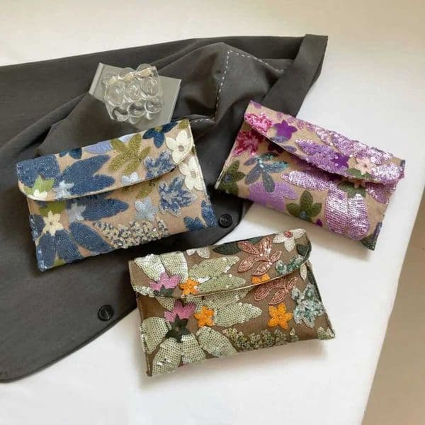 Stylish Sequin Evening Clutch Bags Beaded Elegant Party Purses Glitter Exquisite Floral Embroidery Bags Special Occasions H260522