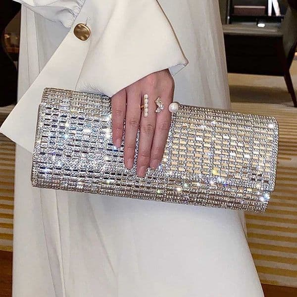 Diamond Clutch Purse And Handbag With Rhinestone Womens Party Evening Bag Wedding Clutch Female Shoulder Bag Bolso H260522