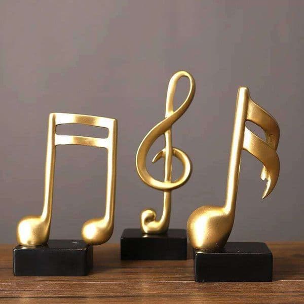 Y Minimalist Resin Music Note Sculpture Elegant Treble Clef for Living Room Modern Art Craft Gift Idea Trending Home Decor 26Y0522