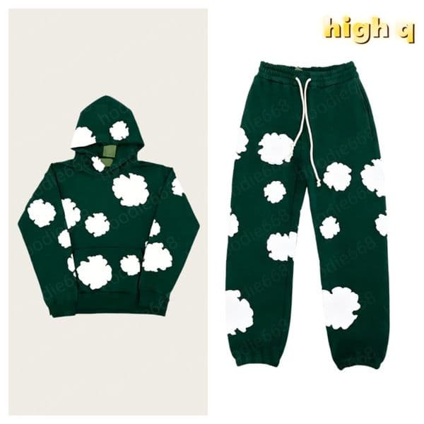 Mens tracksuit women designer hoddie pullover daily green print hip hop cotton regular athleisure designer shorts sweatsuit hoodies high quality classic fashion