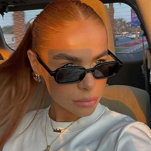 Fashionable Small Square Frame Sunglasses Women Retro Rectangle Sun Glasses Ladies Classic Black Eyewear Oculos De Sol H260522