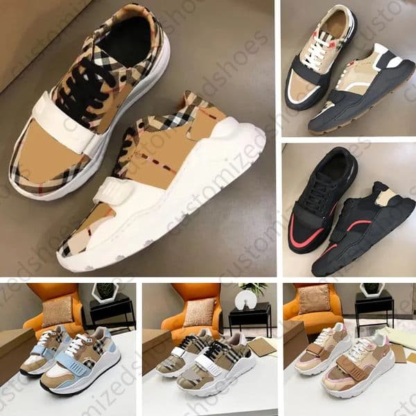 Designer shoes designer shoes men luxury with box top quality Sneakers Striped Shoes Sneaker Men Brand Check Classic Platform Trainers Women Vintage Sneaker 35-46