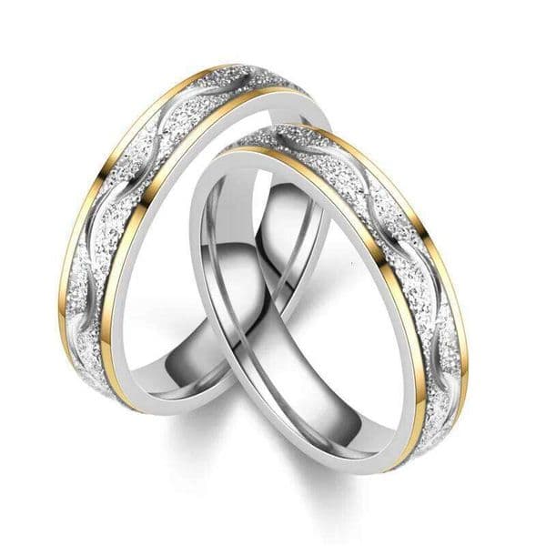 Hot Selling Stainless Steel Frosted Couple Rings For Women Men Jewelry Valentine's day Gifts Size 5-13 W260522