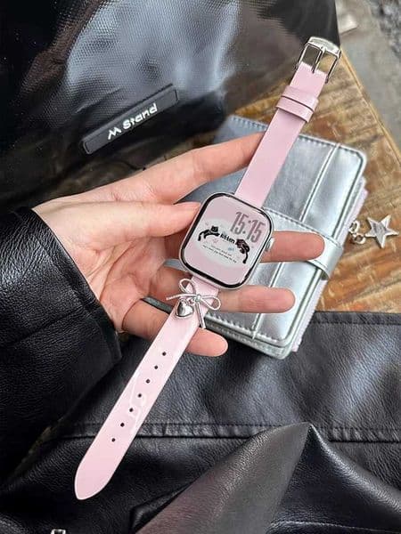 Y2K Glossy Leather Band For iWatch tra 3 11 10 9 8 7 6 5 Se Bow Bracelet Strap For Watch 40mm 41 42mm 44 45mm 46mm 49mmJ260522