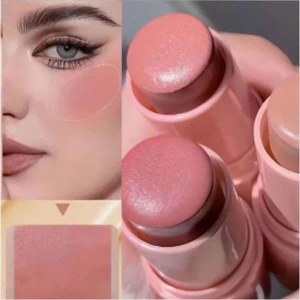 3PCS Stick Set - Includes Brush, Multi-functional Matte Highlighting Blush Cream, Long-lasting, Non-greasy and Waterproof, J260522