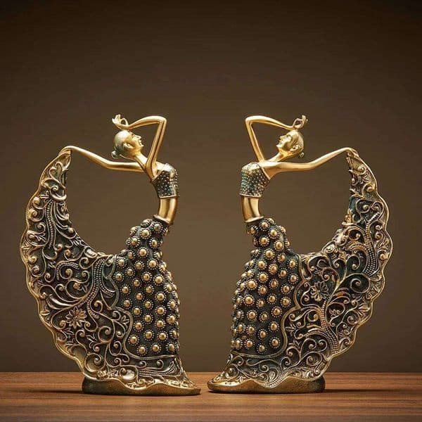 Peacock Dancer Model Luxury Atmosphere Home Living Room Ceramic Abstract Sculpture Art Decoration Statue 26Y0522