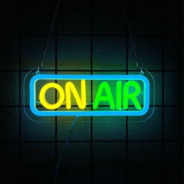 On Air Neon Sign Color Letter Icon Used For Decor Of Recording Studio Broadcasting Studio Music Studio And Game Room L260522