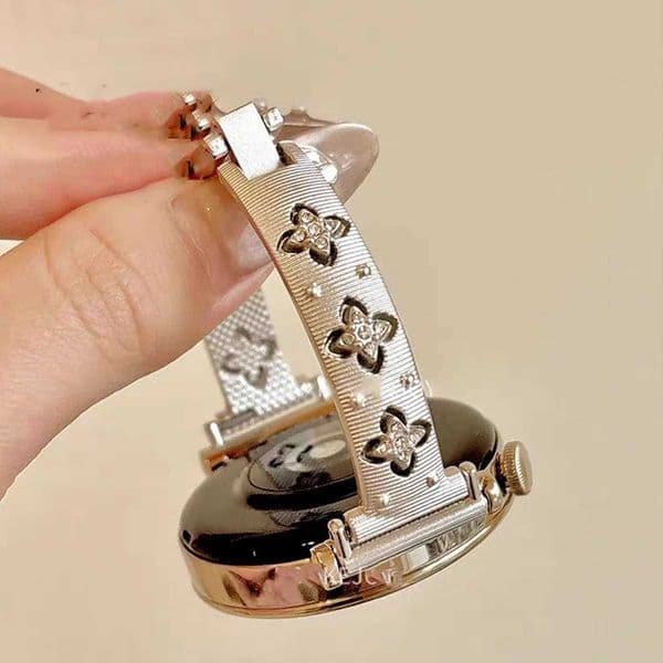 18 20 22mm Slim Four Leave Flower Bracelet Strap for Galaxy Watch 7 6 5 4 3 Active 40/44mm Lady Metal Band for GT J260522