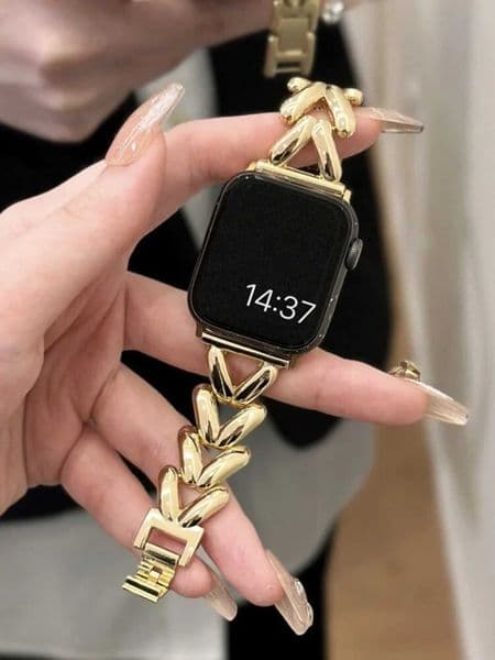 N V bracelet Metal link For Watch band Series 11/8/7/6/10/9/11 40mm 41mm 38mm 42mm 44mm 45mm 46mm StrapJ260522