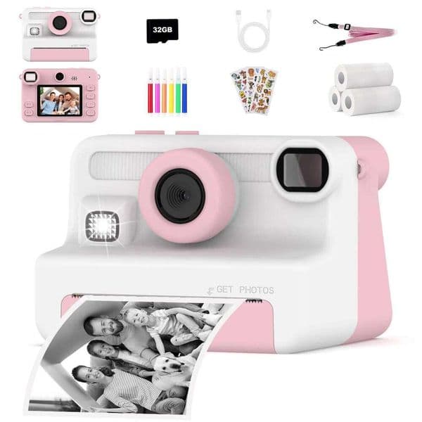 Digital Children For Photography Mini Printer Portable Thermal Instant Print Photo Kids Camera 2.4inch HD Video Toy Gifts