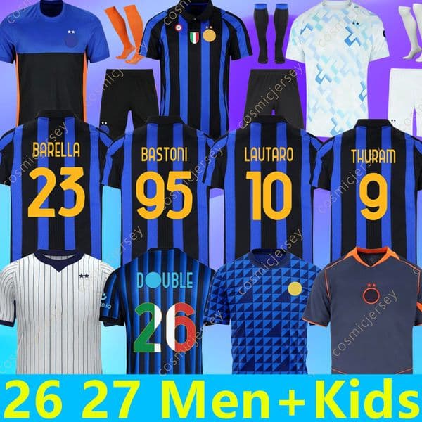2026 2027 Maglia LAUTARO fourth Soccer Jerseys INTER BARELLA MILANS LUIS Henrique FRATTESI INTEReS THURAM Sucic CALHANOGLU 26 27 Football Shirt milans Special kits