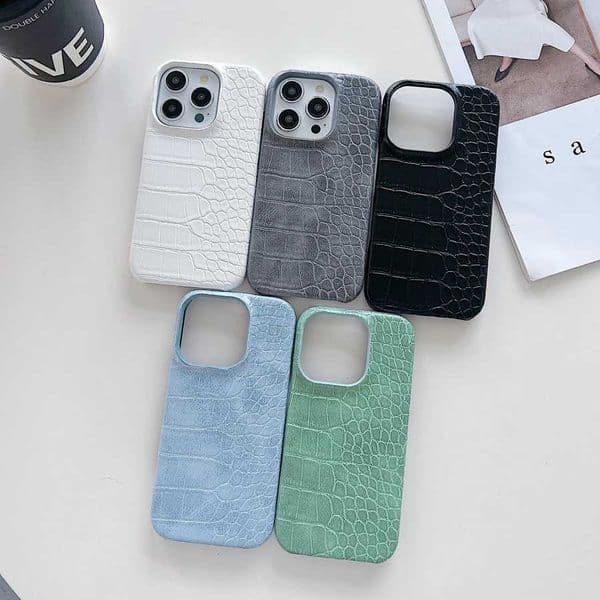 Vintage Crocodile Skin Phone Case for iPhone 17 Air 16 15 14 Plus 13 12 11 Pro Max Classic Anti-drop Bumper Leather Coque CoverJ260522