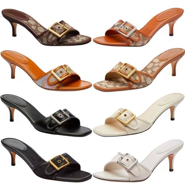 Free Shipping Vintage brown sandals, top-notch leather slippers, high heels designer sandals women designer heels sandals designer women luxury