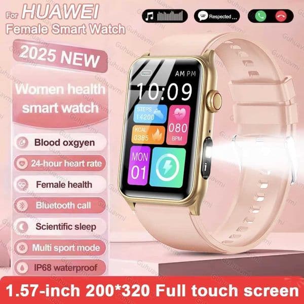 2026 New Women 24/7 Health Smart Watch 157-inch AMOLED AI Diagnosis Blood Pressure BT Call Menstrual Sleep Tracker SmartwatchesT260522