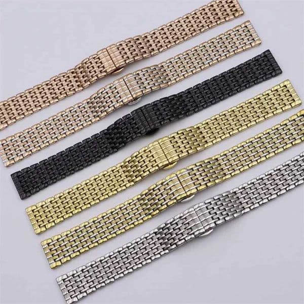 Watchband Stainless steel Bracelets 12mm 14mm 16mm 18mm 20mm 22mm Quartz Wristwatch fold buckle watch strap accessories 6029J260522