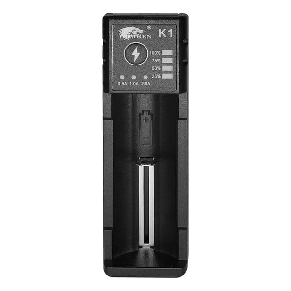 IMREN 18650 Battery Charger, 2A Fast Smart Charger USB-C Universal Single Slot Charger for 3.7V Li-ion 18650 21700 & 1.2V Ni-MH Ni-Cd AA AAA C Rechargeable Batteries