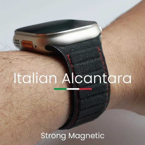 Magnetic ALCAN Strap for Watch tra 3 2 Band 49mm 46mm 45mm 44mm Suede Leather Accessories for iWatch 12 11 10 9 SE J260522