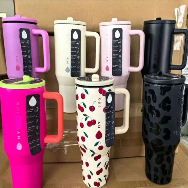 Luxury Designer Decor Tumbler 32Oz/40Oz Traveler Straw Lid Stainless Steel Vacuum Insulated Car Mug Double Wall Thermal Iced Travel room Dec 11 14
