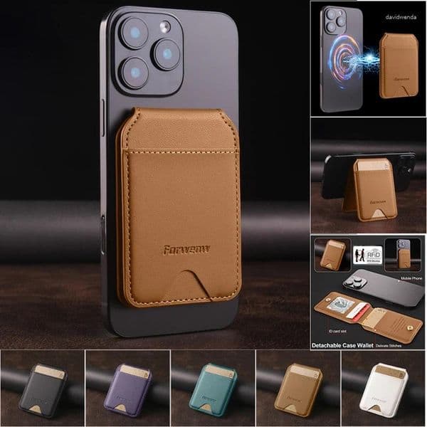Card Holders Synthetic Leather Phone Holder Bag Accommodate S ID Cards Cash Wallet Clips.phone Accessory Perfect Gift