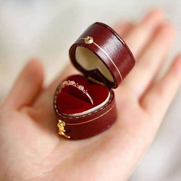Storage Organizer Octagonal Earrings Ring Box Square High-quality Display Heart Shaped Jewelry Case Wedding 26W0522