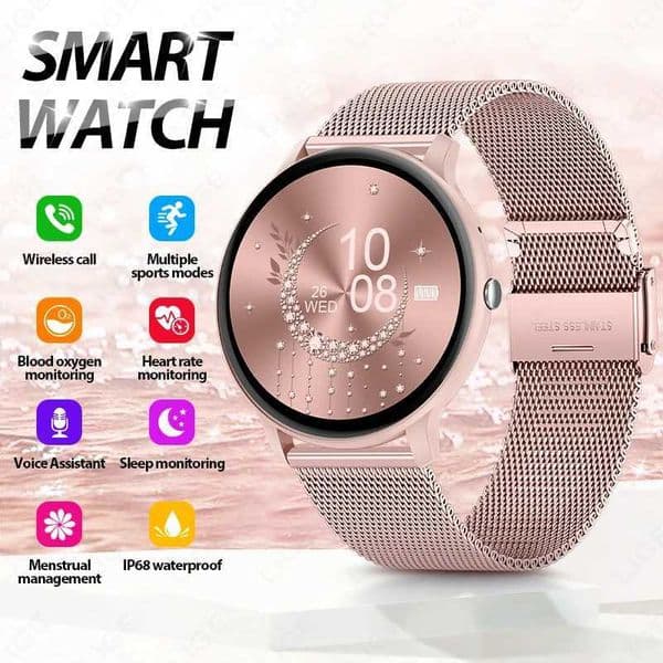 LIGE Womens SmartWatch Blood Oxygen Monitor Sports Fitness Tracker Bluetooth Call Al Voice Assistant Watches For Android IOST260522