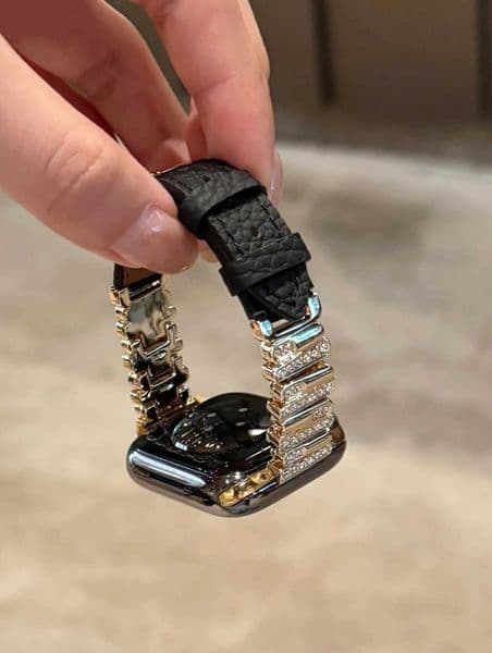 ar Bling Leather loop For Watch band wen Series tra 11/10/9/8/7 40mm 41mm 42mm 44mm 45mm 46mm Strap J260522