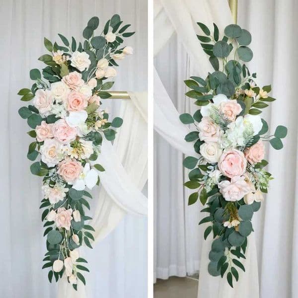 New Wedding Arch Flower Decoration Simulation Flower Corner Flower Wedding Scene Arrangement Floral Banquet Welcome SignR260522